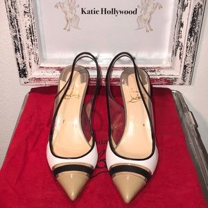 CHRISTIAN LOUBOUTIN slingback kitten heel